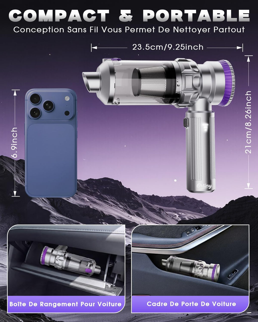 Aspirateur sans fil UVC multi-fonction