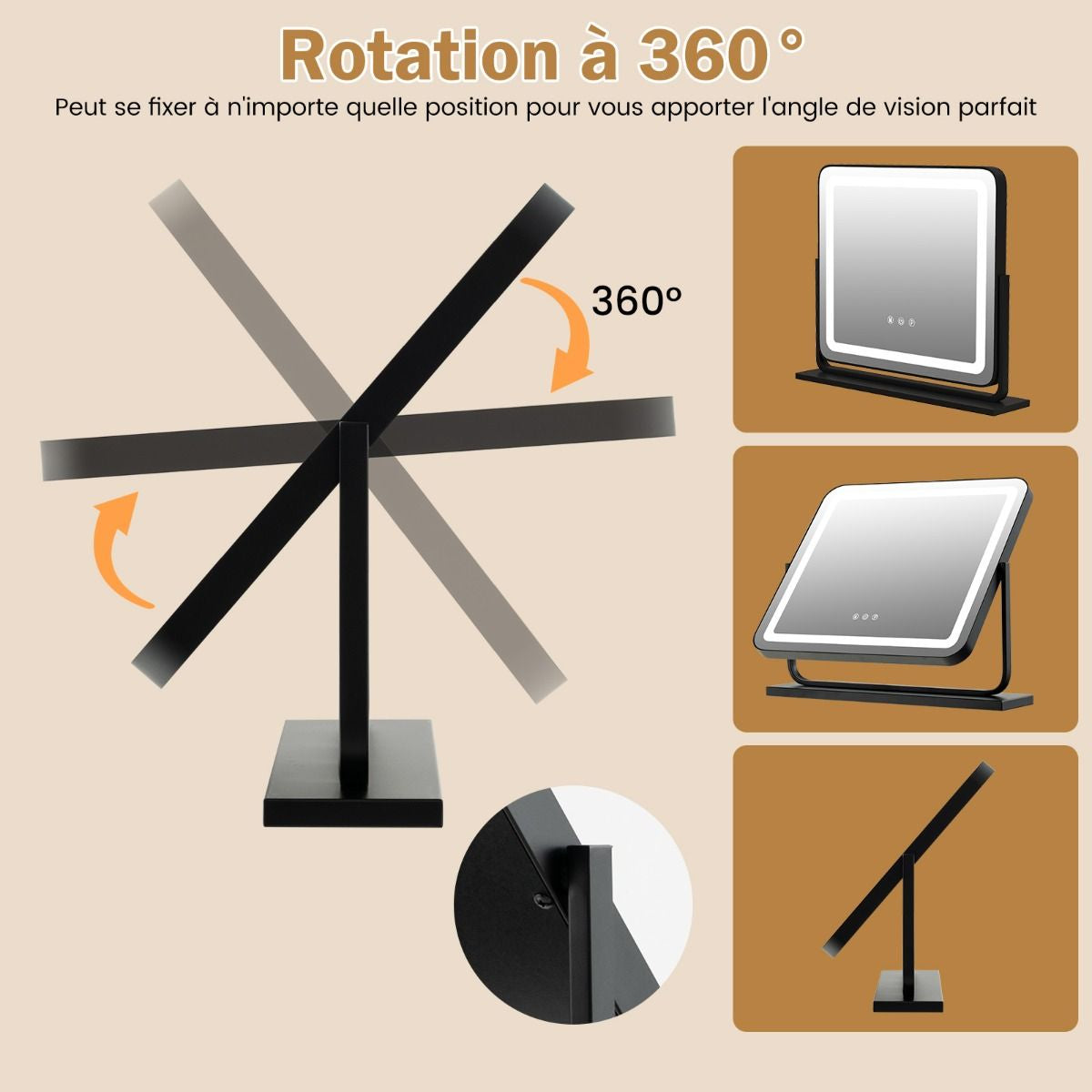 Miroir LED lumineux