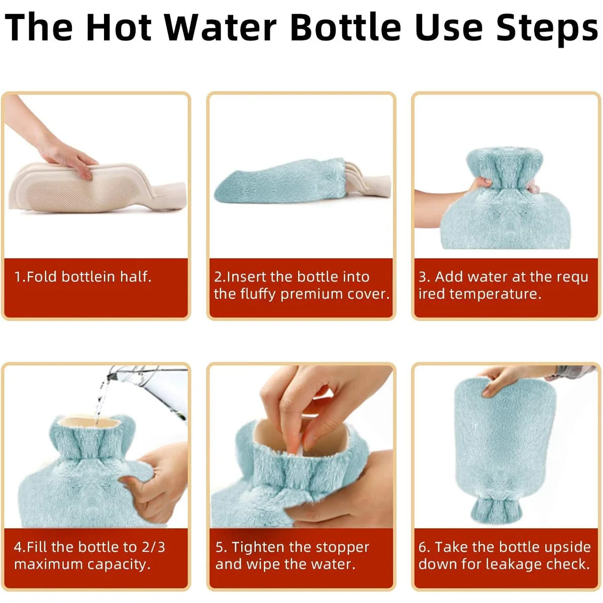 bouillotte 1L chaude pour l'hiver ou fraiche pour l'été