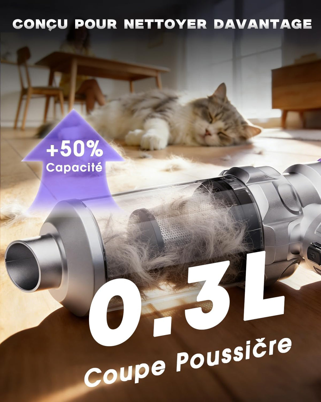 Aspirateur sans fil UVC multi-fonction