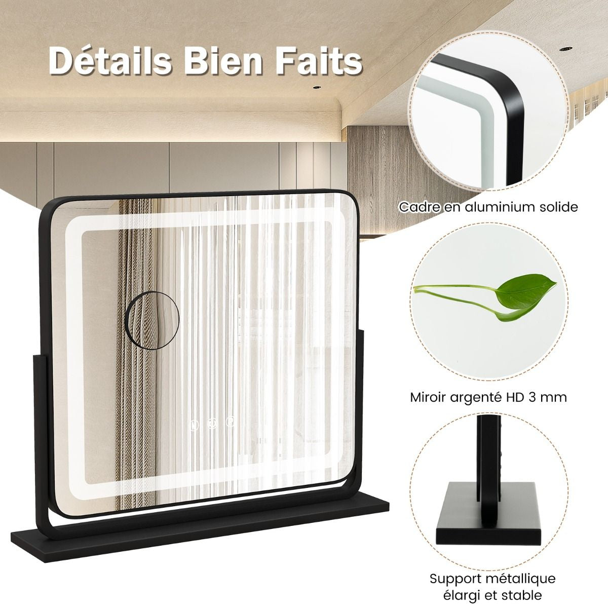 Miroir LED lumineux